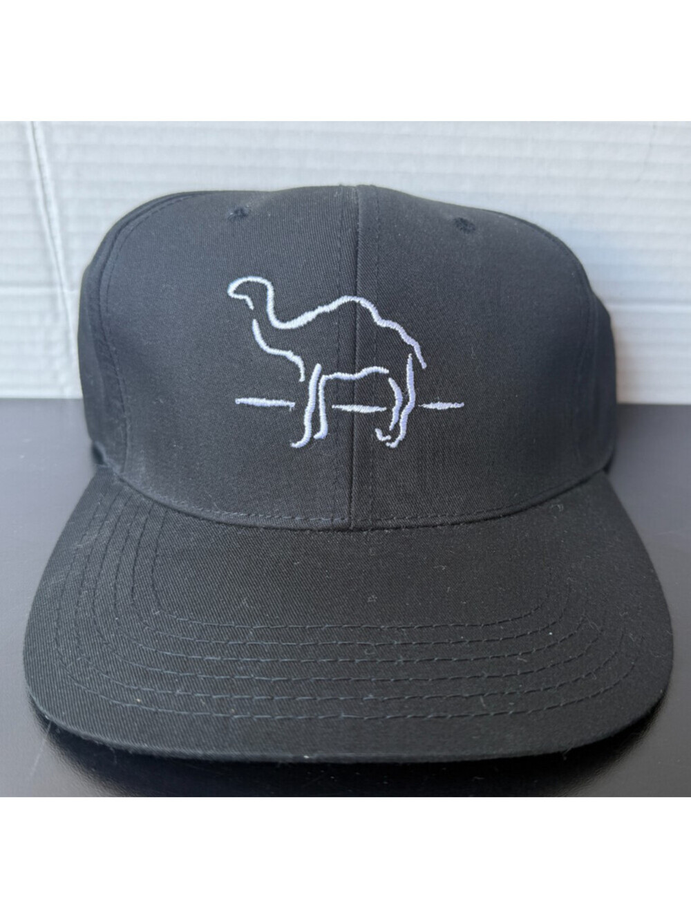 NOS Joe Camel Black Snapback Hat Cap Silhouette One Size